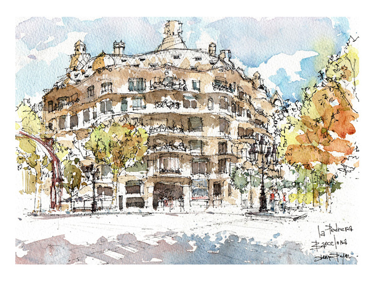 Resultat d'imatges de dibuix la pedrera